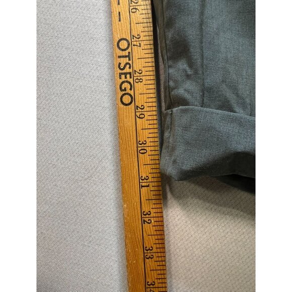 Roberto Villini Men's Pleated Dress Pants Cuffed Hem Size 46 Gray Solid Pockets - Picture 11 of 15